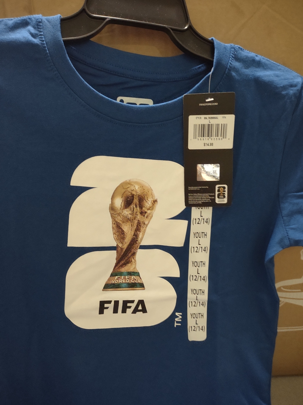 FIFA Youth L 12\14 Short Sleeve Tee in Blue S810GA